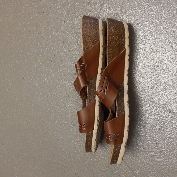 Yokono brown leather sock slides - Picture 6 of 10